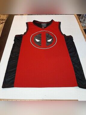 Marvel Deadpool #91 Basketball Jersey Size Large (42/44) Tiny Pinhole On Back